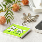 Lettuce Entertain U Cartoon Rabbits Sleutelhanger (Zijkant)