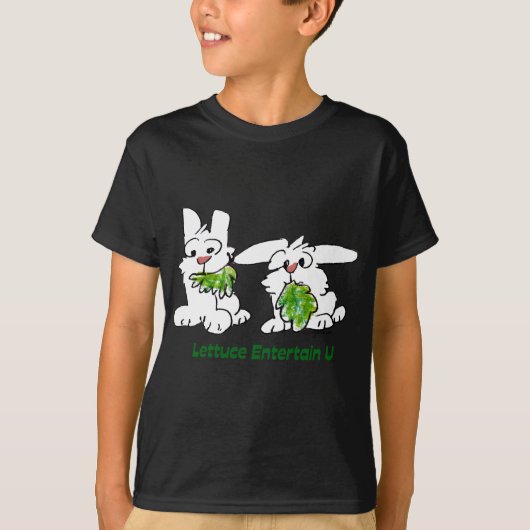 Lettuce Entertain U Cartoon Rabbits T-shirt (Voorkant)