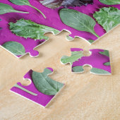 Lettuce Greens op Paars Legpuzzel (Zijkant)