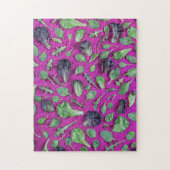 Lettuce Greens op Paars Legpuzzel (Verticaal)