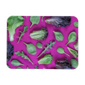 Lettuce Greens op Paars Magneet (Horizontaal)