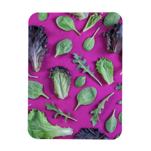 Lettuce Greens op Paars Magneet (Verticaal)