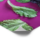 Lettuce Greens op Paars Poster (Hoek)