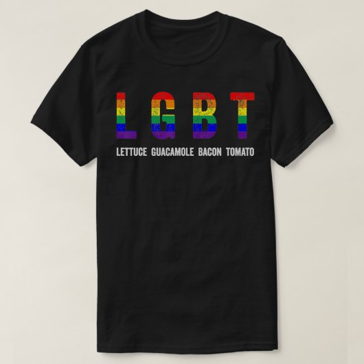 Lettuce Guacamole Bacon Tomato Funny LGBT Pride ho T-shirt (Design voorkant)