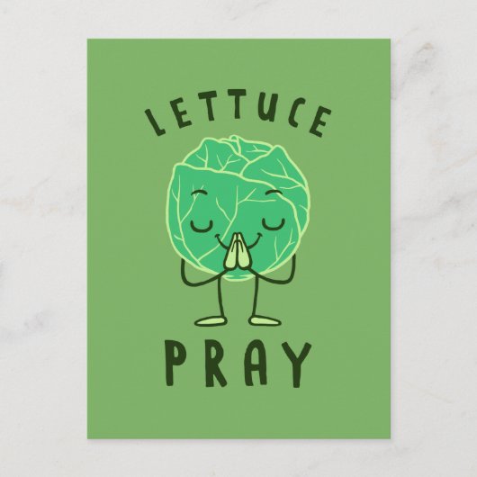 Lettuce Pray Briefkaart (Voorkant)