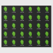 Lettuce Pray Funny Veggie Pun Dark BG Cadeaupapier (Vlak)