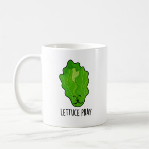 Lettuce Pray Funny Veggie Pun Koffiemok