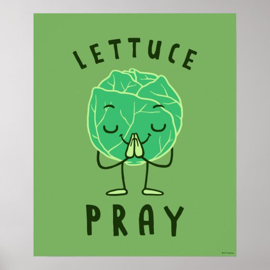 Lettuce Pray Poster (Voorkant)
