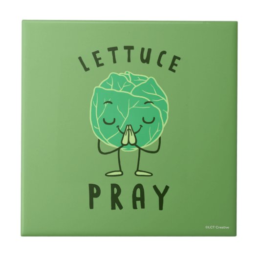 Lettuce Pray Tegeltje (Voorkant)