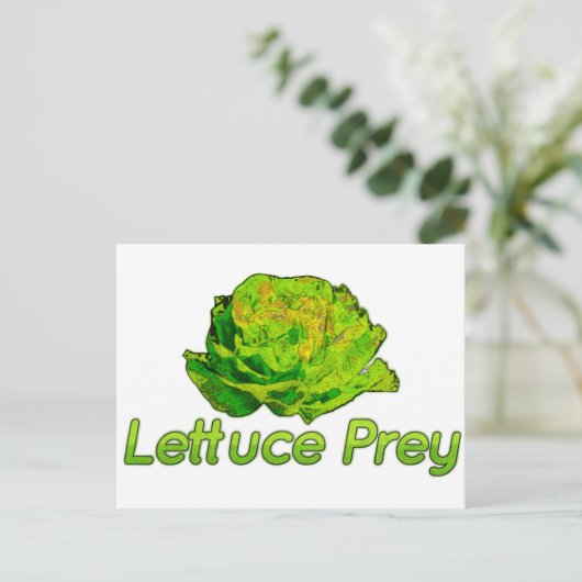 Lettuce Prey Briefkaart (Staand voorkant)
