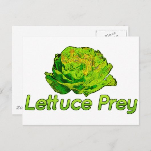 Lettuce Prey Briefkaart (Voorkant / Achterkant)