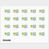 Lettuce Romaine Calm Vierkante Sticker (Vel)