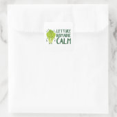 Lettuce Romaine Calm Vierkante Sticker (Tas)