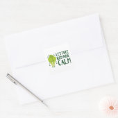 Lettuce Romaine Calm Vierkante Sticker (Envelop)