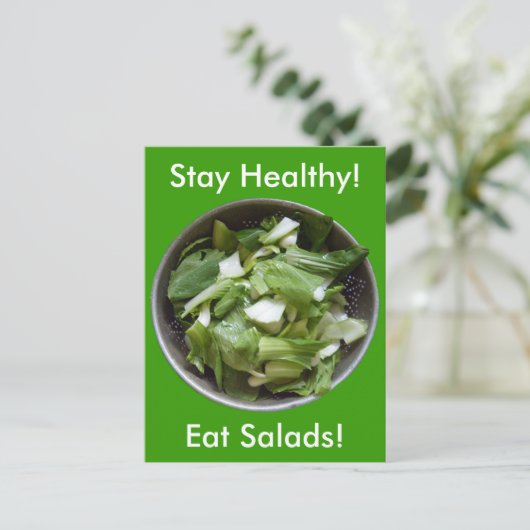 Lettuce Salad Briefkaart (Staand voorkant)