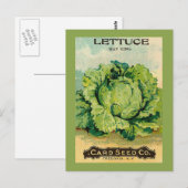 Lettuce Seed Pack Briefkaart (Voorkant / Achterkant)