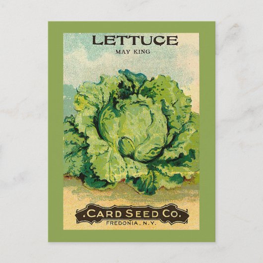 Lettuce Seed Pack Briefkaart (Voorkant)
