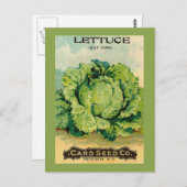 Lettuce Seed Pack Briefkaart (Voorkant / Achterkant)
