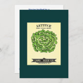 Lettuce Seeds Card Seed Company Kaart (Voorkant / Achterkant)