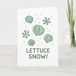 Lettuce Snow - Funny Christmas Card Feestdagen Kaart