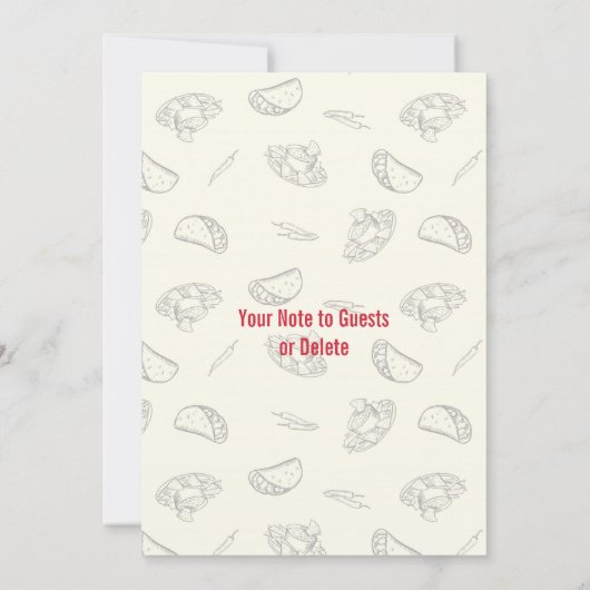 Lettuce Taco'over een feestdag Kaart (Achterkant)