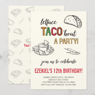 Lettuce Taco'over een feestdag Kaart
