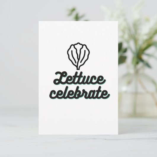 Lettuce viert bedankkaart (Staand voorkant)