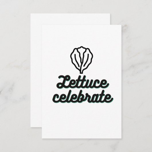 Lettuce viert bedankkaart (Voorkant / Achterkant)