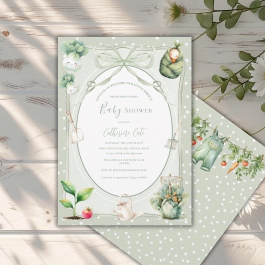 Lettuce Welcome Our Little Sprout Baby  Kaart