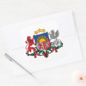 letvia embleem vierkante sticker (Envelop)