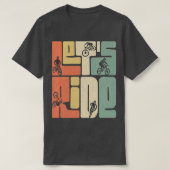 Letx27s Ride Downhill Bicycle Shirt Vintag (Design voorkant)