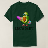 Letx27s Surf Avocado T-shirt (Design voorkant)