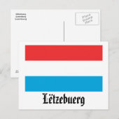 Lëtzebuerg Flag Briefkaart (Voorkant / Achterkant)