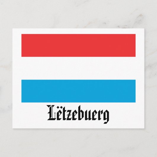 Lëtzebuerg Flag Briefkaart (Voorkant)