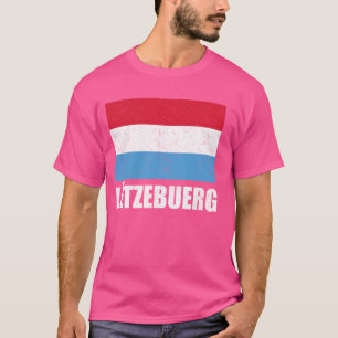 Lëtzebuerg Flag Grunge Souvenir Luxemburg T-shirt