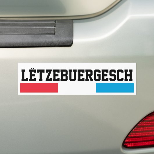 Lëtzebuergesch Bumpersticker (Op auto)