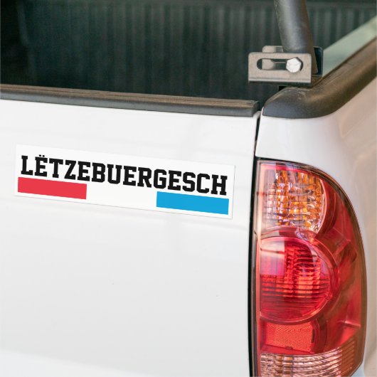Lëtzebuergesch Bumpersticker (Op Truck)