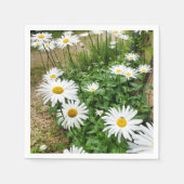 Leucanthemum bloeit papieren servetten (Voorkant)