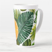 Leuchtende Orangengarten-Melodie Latte Mok (Rechterhoek)