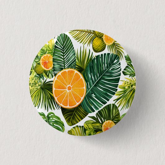 Leuchtende Orangengarten-Melodie Ronde Button 3,2 Cm (Voorkant)