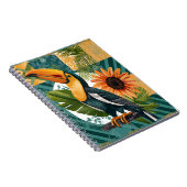 Leuchtender Tukan in tropischer Harmonie Notitieboek (Rechterzijde)