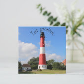 Leuchtturm auf Insel Pellworm im Sommer (Staand voorkant)