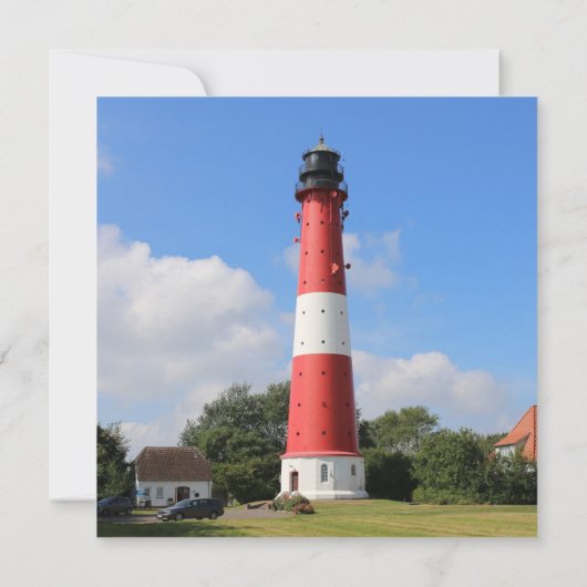 Leuchtturm auf Insel Pellworm im Sommer (Achterkant)