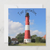 Leuchtturm auf Insel Pellworm im Sommer (Voorkant)