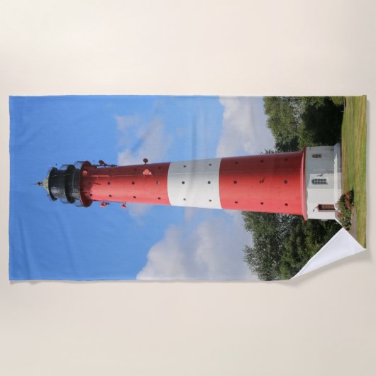 Leuchtturm auf Insel Pellworm im Sommer Strandlaken (Voorkant)