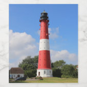 Leuchtturm auf Insel Pellworm im Sommer Wijn Etiket (Enkel label)