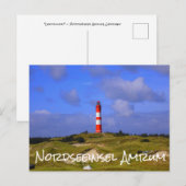 Leuchtturm, Nordseeinsel Amrum Briefkaart (Voorkant / Achterkant)