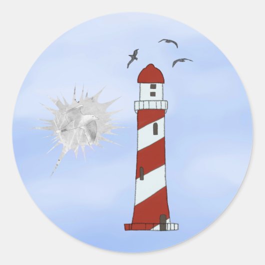 Leuchtturm ronde sticker (Voorkant)