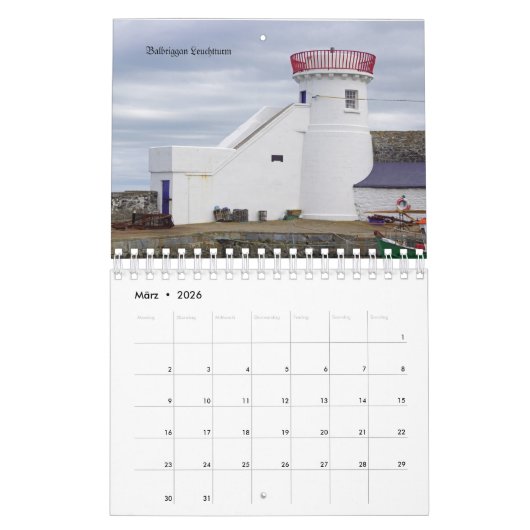Leuchttürme in Irland Kalender (Mar 2026)
