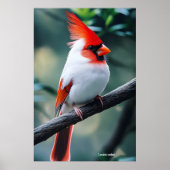 Leucistic cardinal  poster (Voorkant)